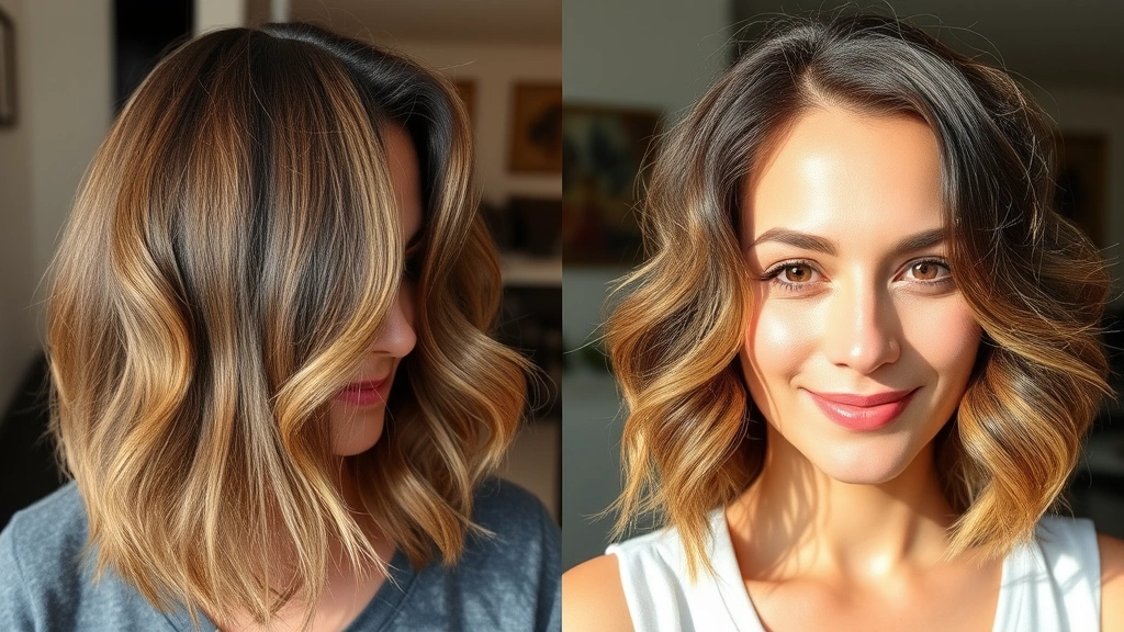 Before and after hair transformation, woman with visibly thicker fuller hair, healthy shine, natural sunlight highlighting improved hair quality and density