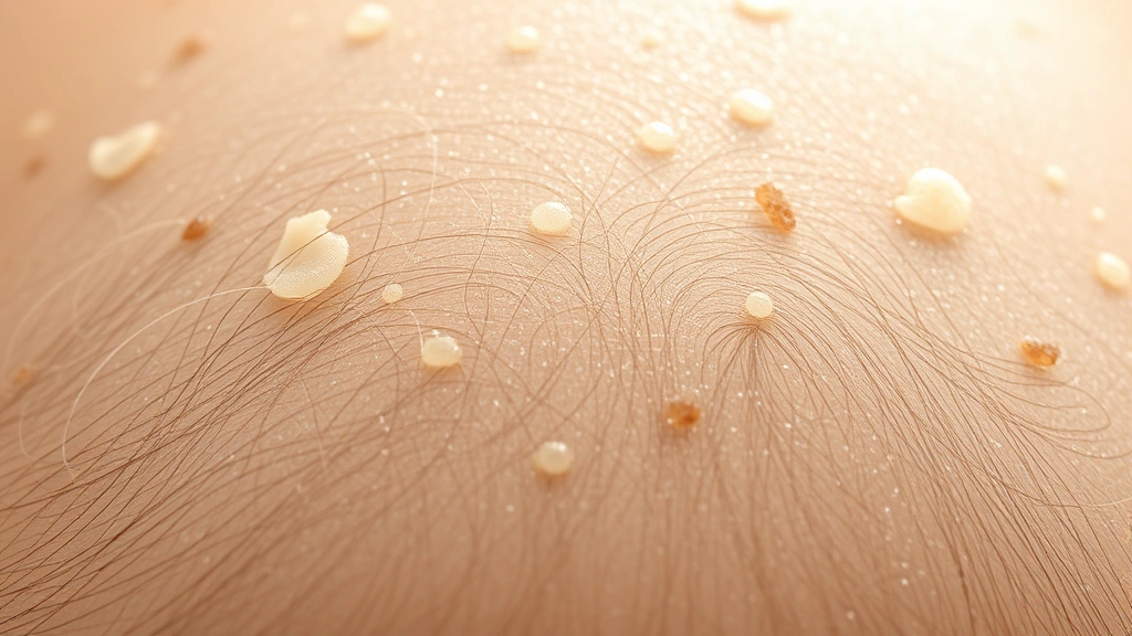 Close-up of healthy scalp with natural light, showing clear skin texture without flaking or irritation, emphasizing wellness and hair health foundation