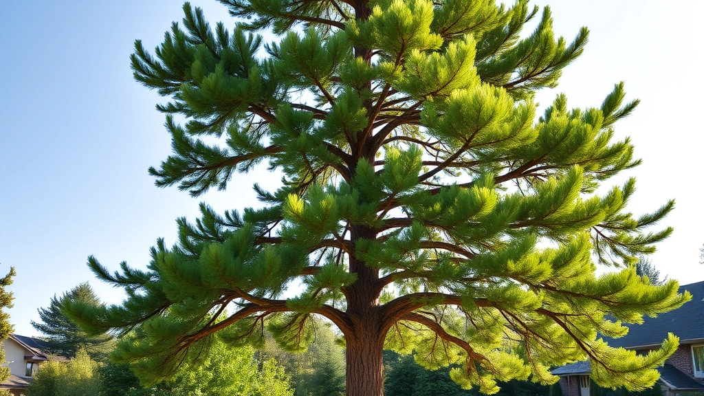 Majestic eastern red cedar tree standing tall in full sunlight with deep green foliage, showing natural growth form and mature structure in a landscape setting, photorealistic natural lighting