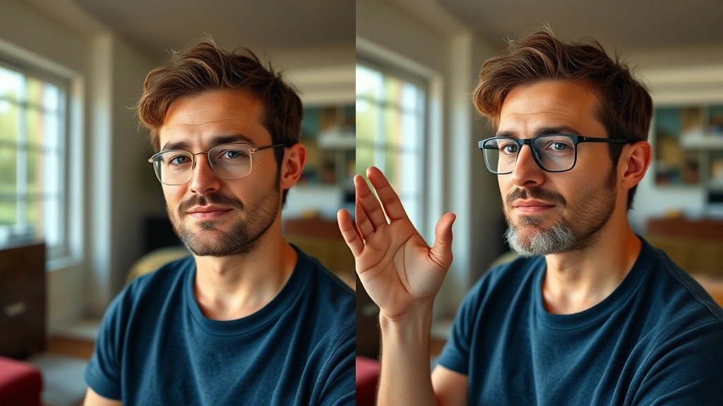 Split-screen style composition showing earlier version of person on left side and current version on right side, same pose and setting, clear visible physical transformation, before-and-after comparison, natural lighting emphasizing change