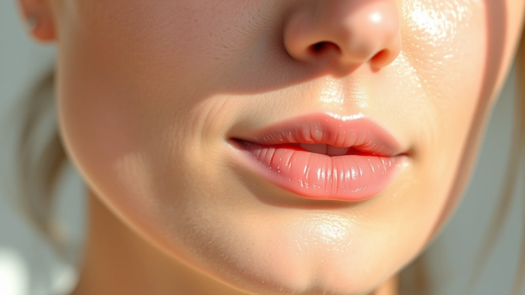 Clear healthy skin close-up with natural glow and youthful appearance, morning sunlight, photorealistic texture