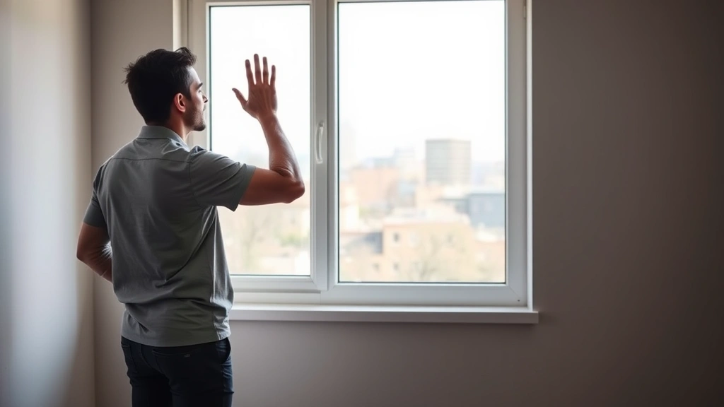 Person standing with excellent posture looking out a window with a growth mindset expression, representing transition from physical growth to personal development and new opportunities ahead