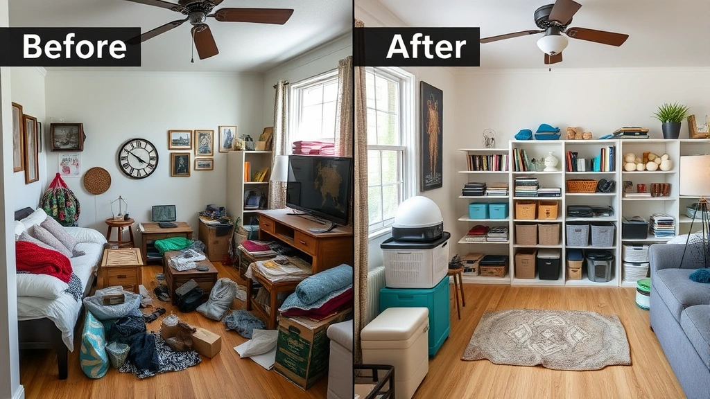Split-screen showing before and after home environments - one with signs of infestation clutter, one clean and organized, representing transformation and prevention