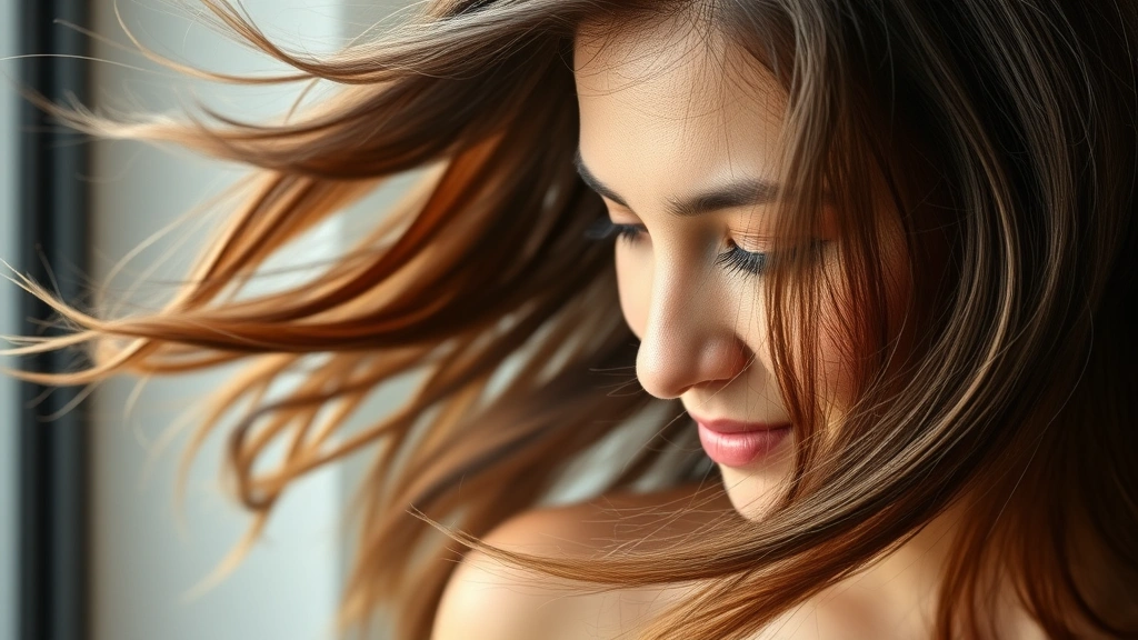 A person with visibly thick, healthy hair flowing in natural light, showing confidence and vitality, close-up of scalp health and hair texture detail, professional studio lighting, no text or watermarks