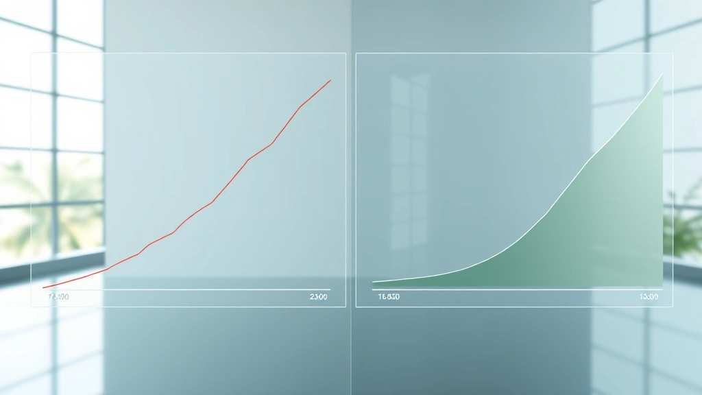 Split-screen comparison: left side shows exponential curve shooting upward infinitely, right side shows logistic S-curve plateauing naturally, abstract business growth visualization, modern aesthetic, professional charts displayed on transparent panels