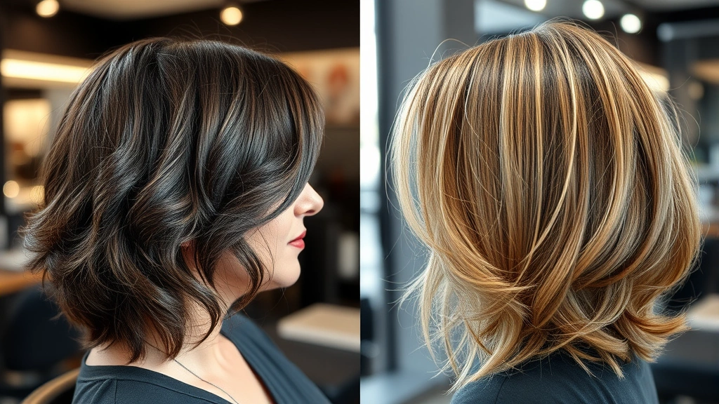 Before-and-after style split image showing hair texture transformation, thick volumized hair on one side, healthy scalp condition visible, professional salon lighting, photorealistic representation of hair growth results