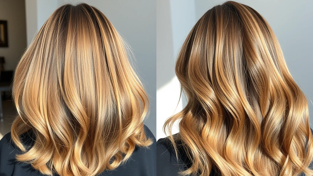 Before-and-after visual of hair thickness improvement, person from behind showing fuller, shinier hair with healthy shine and volume, natural daylight highlighting hair quality and growth