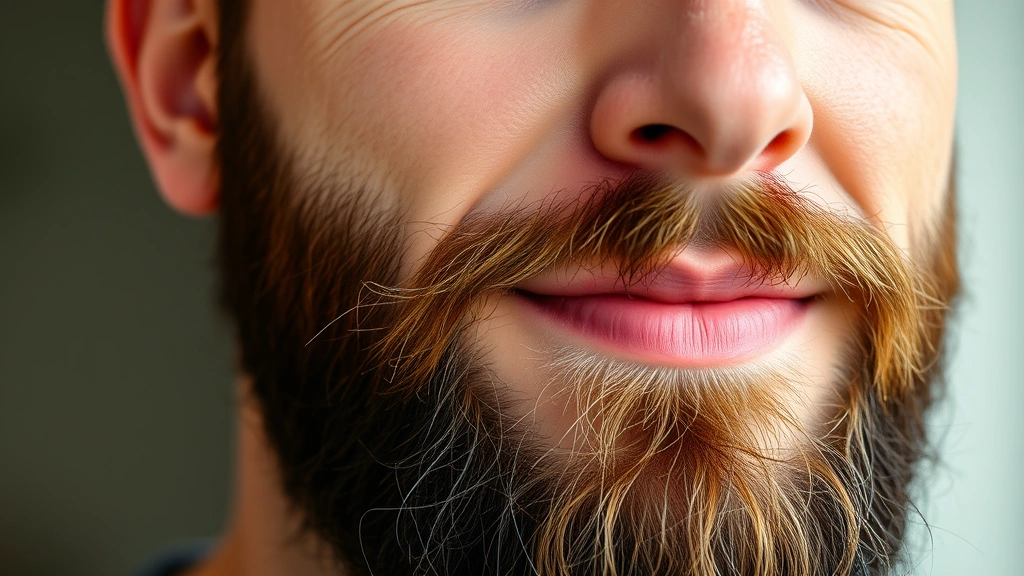 Close-up of a man with a well-groomed beard looking confident in natural lighting, showing beard thickness and texture detail, photorealistic professional headshot style